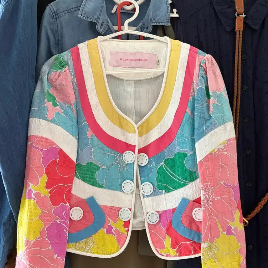 [BUNJANG] Maggin Night Bridge Pattern Jacket / 매긴나잇브릿지  패턴 자켓 36 무지개 자켓