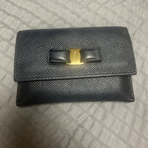 [BUNJANG] Salvatore Ferragamo Ribbon Flap Card Holder / 살바토레페라가모 리본 플랩 카드지갑