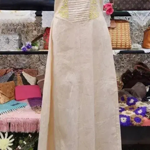 [BUNJANG] Hemp Fabric Backless Long Dress / 대마 원단 롱원피스 (백리스) (55 66)