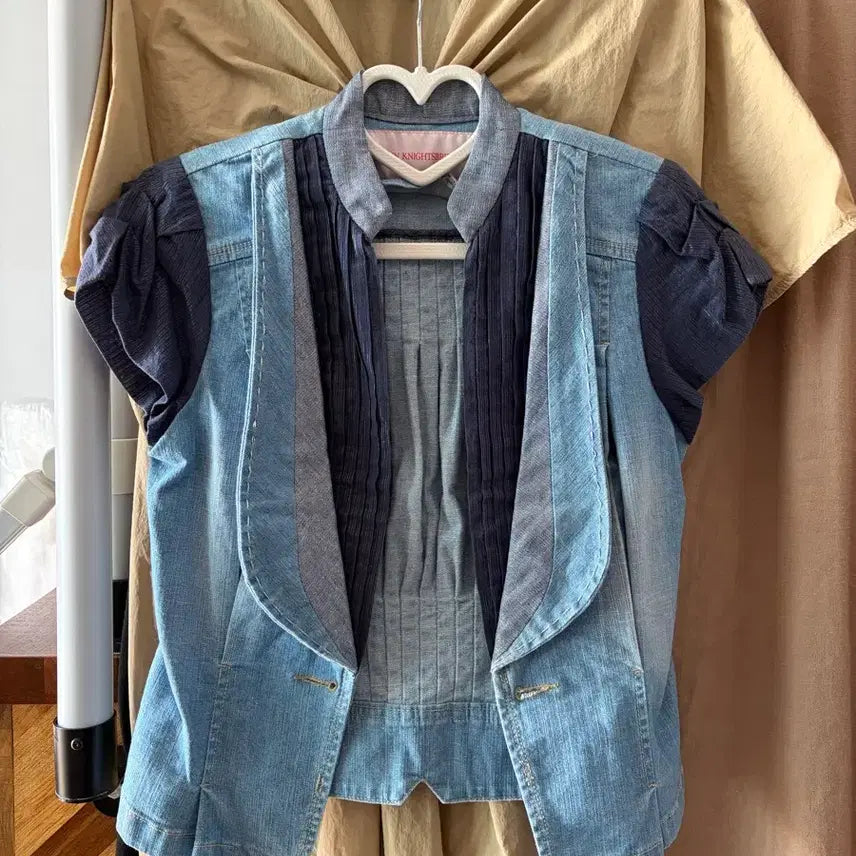 [BUNJANG] Magin Night Bridge Denim Blouson Shirring Jacket / 매긴나잇브릿지 데님 블루종 셔링 자켓 36