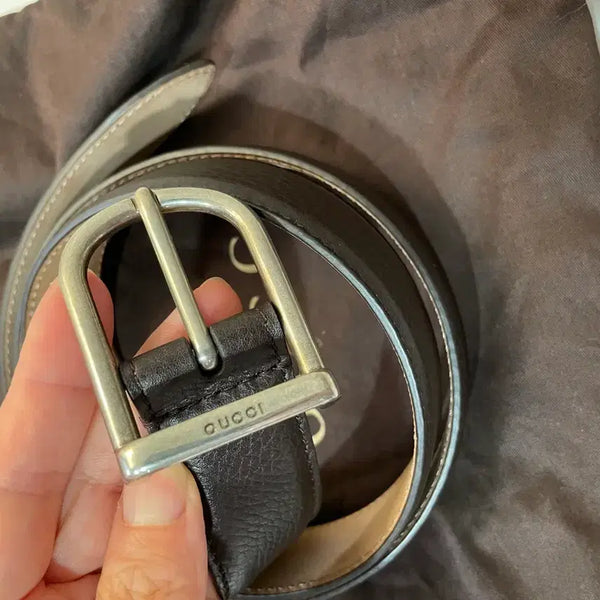 [BUNJANG] Gucci Leather Belt Brown Size 90 / 구찌 가죽 벨트 브라운 90사이즈 새상품 컨디션