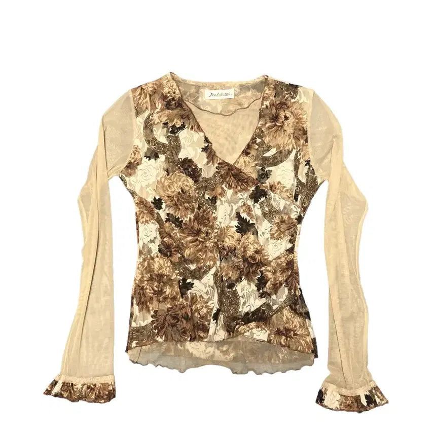 [BUNJANG] Silky Nudie Rose Top / Silky Nudie Rose Top
