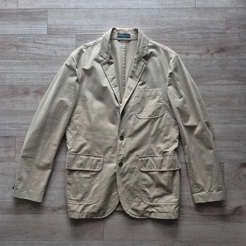 [BUNJANG] Polo Ralph Lauren Cotton Blazer Jacket - Beige (Size 42R) / Polo 폴로 랄프로렌 코튼 블레이저 자켓 42R 100  105