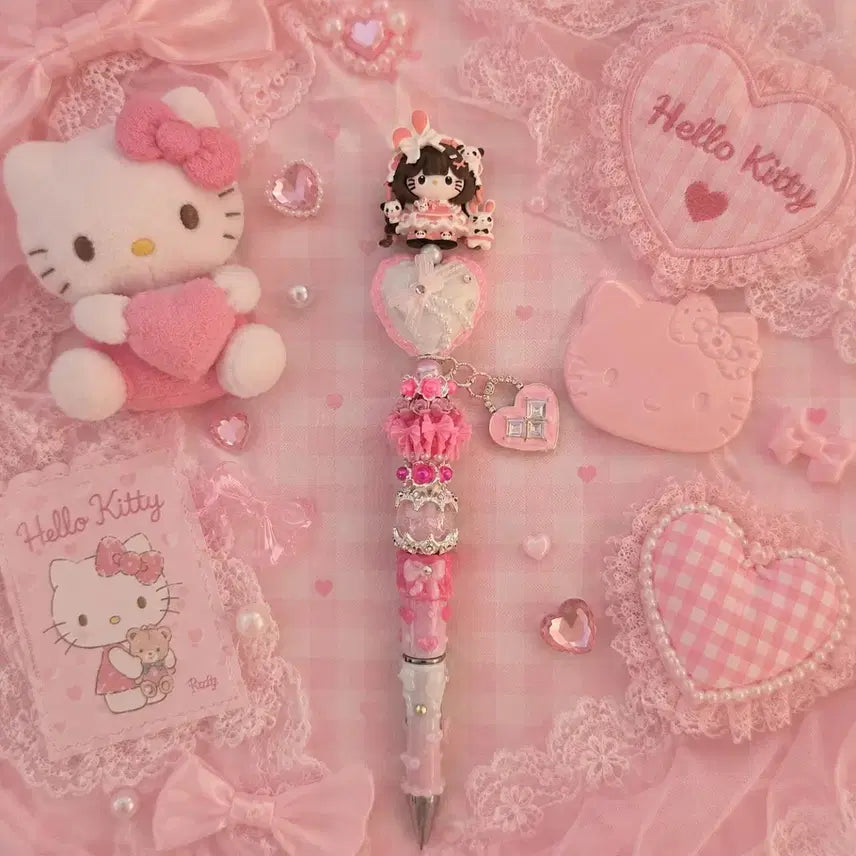 [BUNJANG] Handmade Kitty Figure Ballpoint Pen / 수제키티피규어 해드메이드 볼꾸볼펜