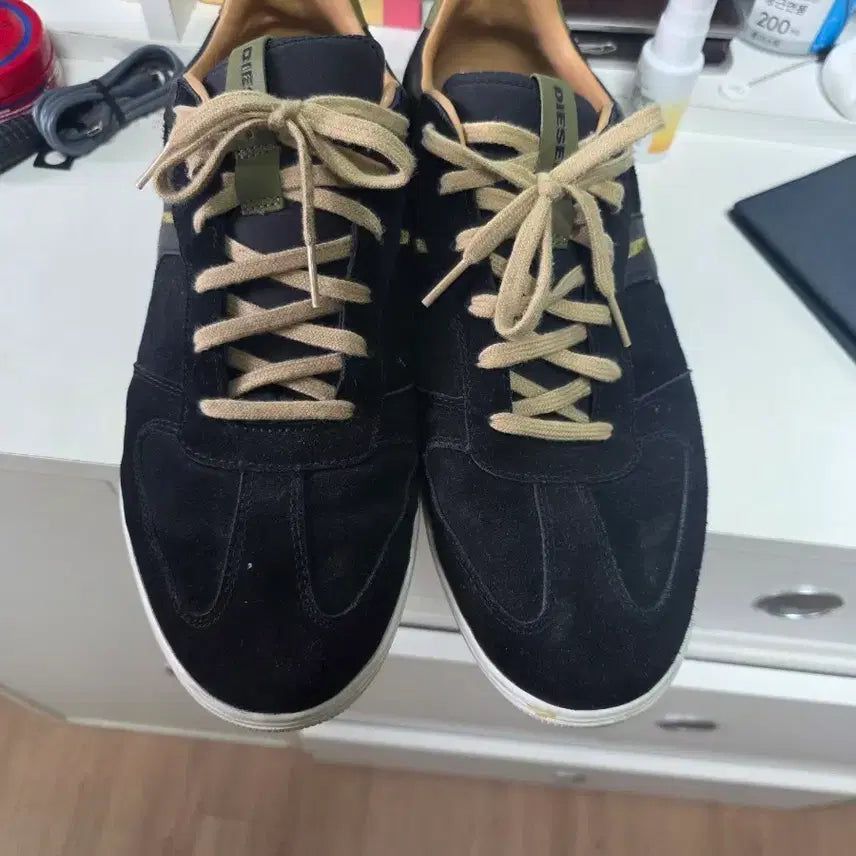 [BUNJANG] Diesel Suede Sneakers Black Size 295 / 디젤 스웨이드 스니커즈 블랙 295