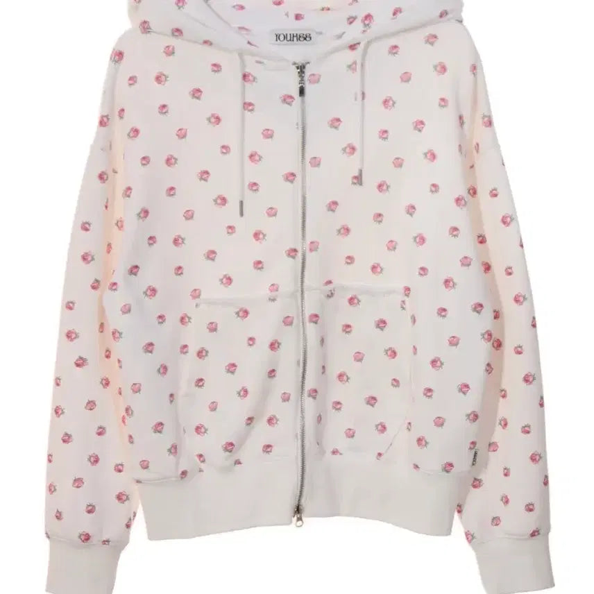 [BUNJANG] Youhee Flower Hooded Zip-Up / 유희 플라워 후드집업