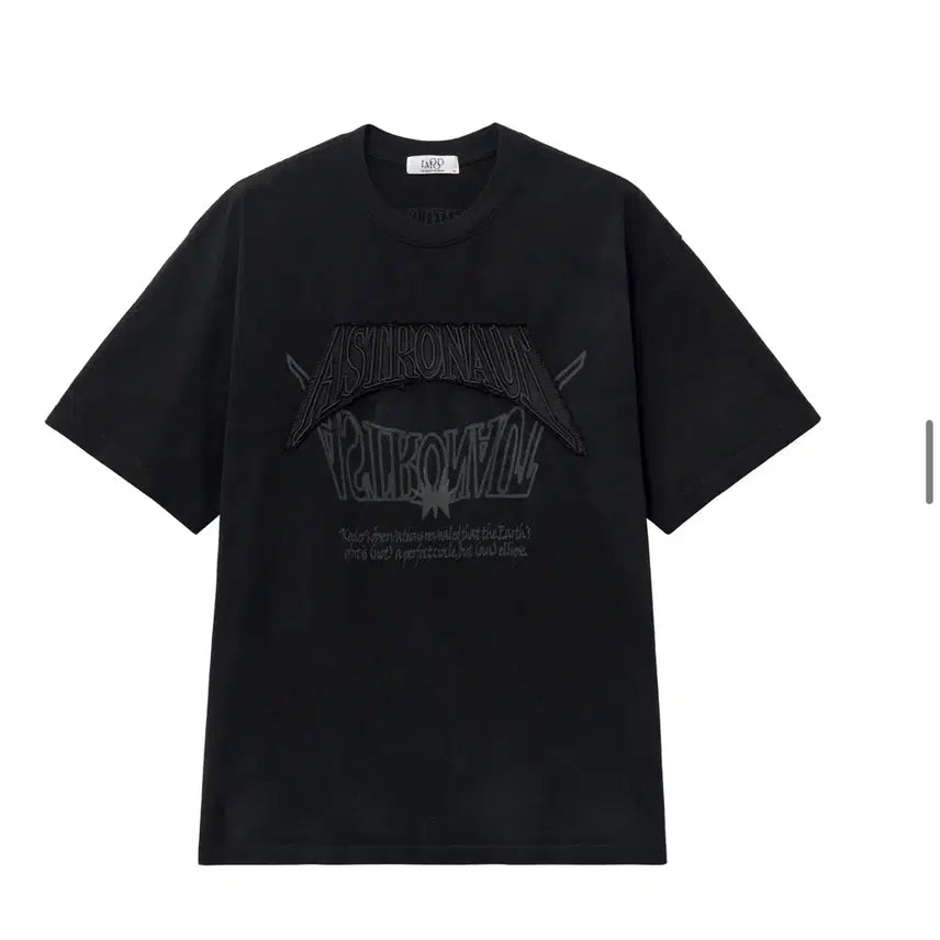 [BUNJANG] ELMOUDE ASTRO Patchwork Pigment Dye Half T-shirt Black / 엘무드 ASTRO 패치워크 피그다잉 하프 티셔츠 블랙 (48)