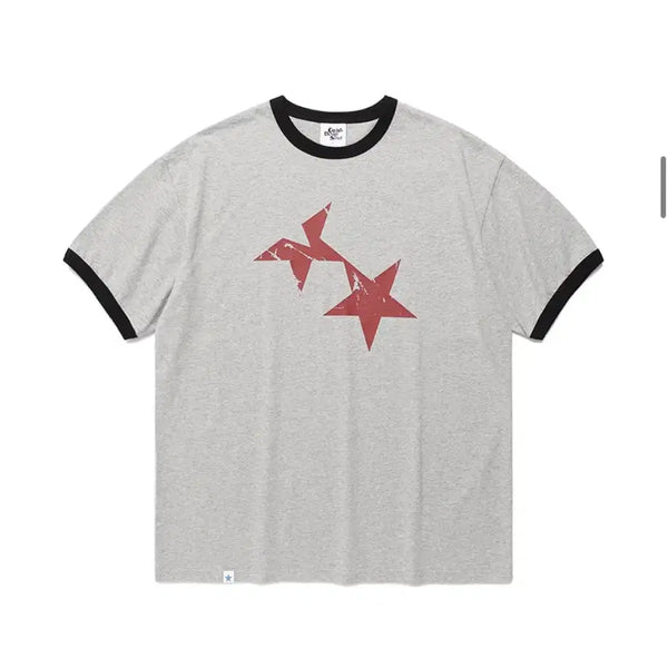 [BUNJANG] Kavici Short-Sleeve T-Shirt Grey Black S / 카비시 반팔 그레이 블랙 s