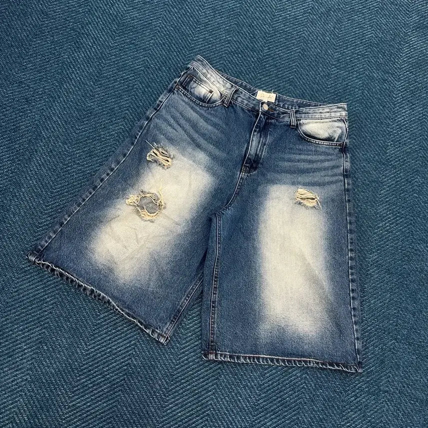 [BUNJANG] Physical Education Department Blue Shorts L / [L] 피지컬에듀케이션디파트먼트 청 반바지 만원샵
