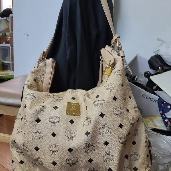 [BUNJANG] MCM Logo Pattern Shoulder Bag / 엠씨엠 가방 성주택 있어요