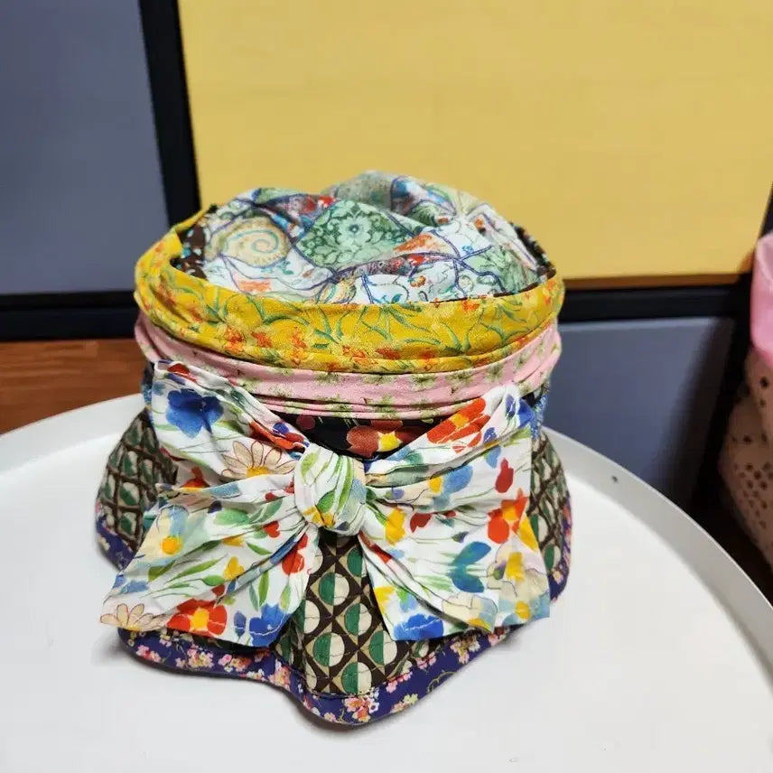[BUNJANG] Grevi Italian Handmade Flower Pattern Bucket Hat / 이탈리아 grevi 그레비 플라워 패턴 수제 천 모자