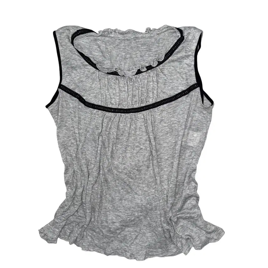 [BUNJANG] Sleeveless Grey Top / Sleeveless