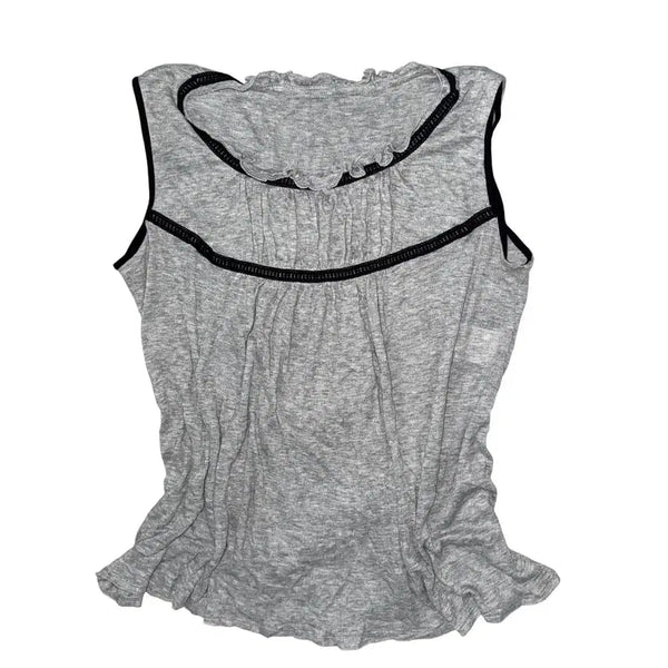 [BUNJANG] Sleeveless Grey Top / Sleeveless