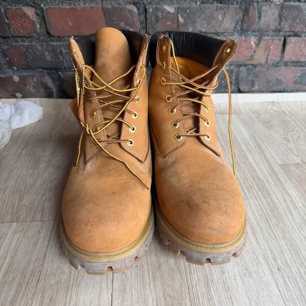 [BUNJANG] Timberland Premium 6-Inch Waterproof Boots Wheat Nubuck / 팀버랜드 프리미엄 6인치 워터프루프 부츠 위트 누벅 - 와이드