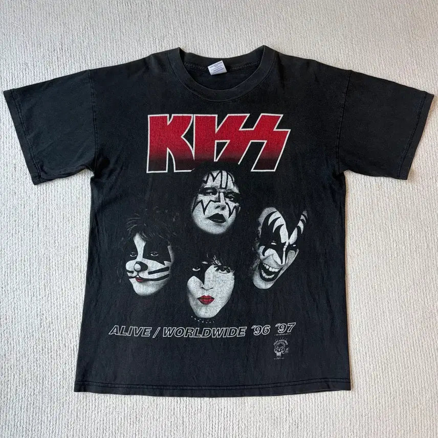 [BUNJANG] Vintage 90s KISS ALIVE! World Tour T-Shirt / 빈티지 90s kiss alive 티셔츠