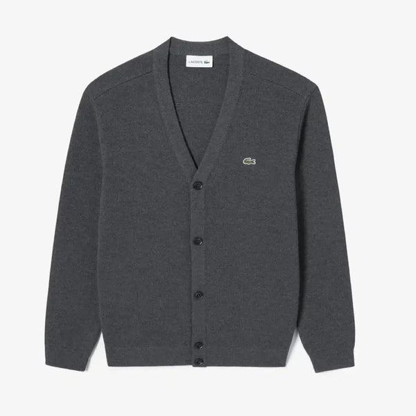 [BUNJANG] Lacoste Grey Wool Blend Cardigan / [새제품] 라코스테 그레이 방모 가디건