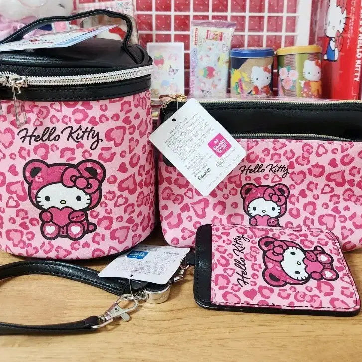 [BUNJANG] Hello Kitty Leopard Kitty Kuma 3-Piece Set / 헬로키티 호피키티쿠마 3종