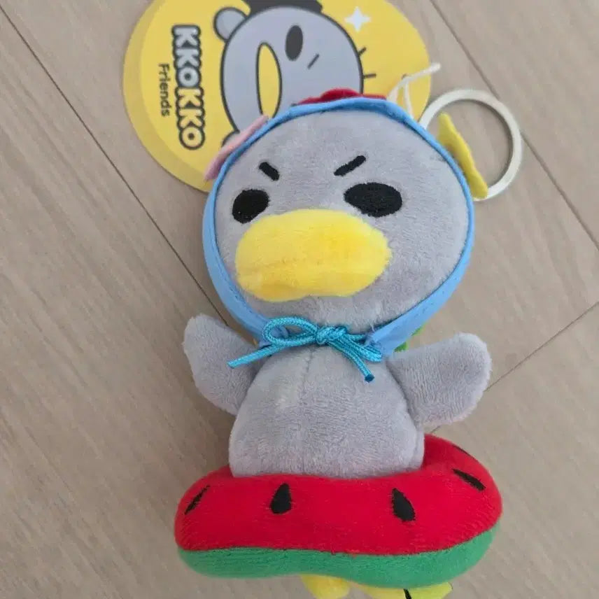 [BUNJANG] Annyeongjadunya Kkokko Friends Watermelon Tube Kkokko Keychain Doll / 재고3) 안녕자두야 꼬꼬프렌즈 꼬꼬 수박튜브 키링 인형