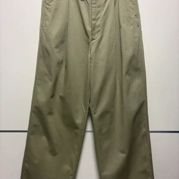 [BUNJANG] Auralee 25ss Washed Finx Chino One-Tuck Pants Light Khaki / 오라리 Auralee 25ss 치노팬츠 Light Khaki. 3size
