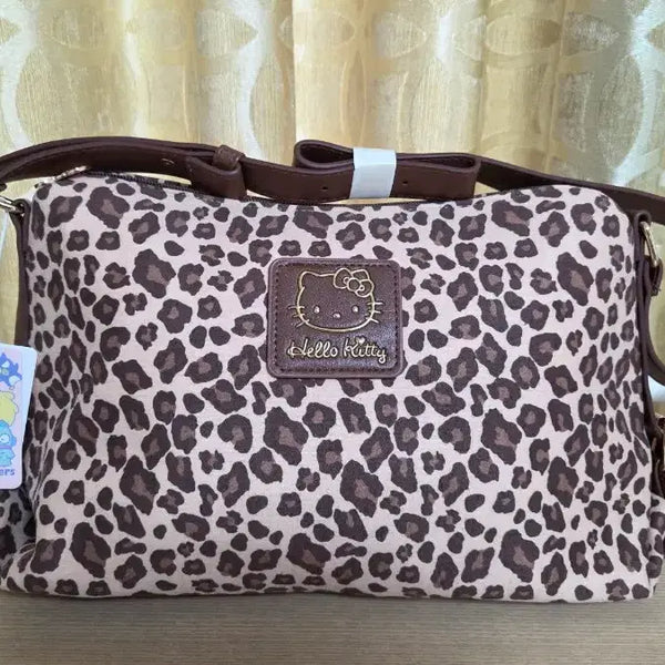 [BUNJANG] Hello Kitty Leopard Pattern Tote Bag / 헬로키티 레오파드 패턴 토드백