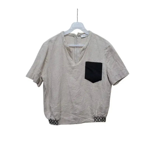 [BUNJANG] Sandro Linen Blouse Size 55 / 산도르 정품 55사이즈 블라우스