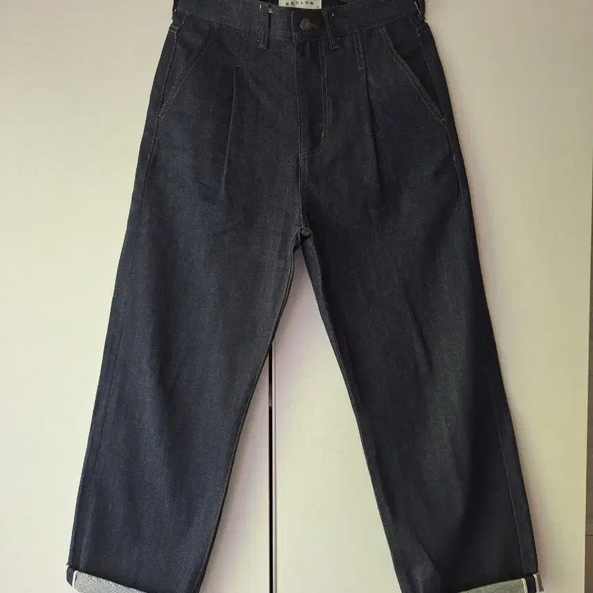 [BUNJANG] Beslow One-Tuck Selvage Denim Pants Indigo / 비슬로우 원턱 셀비지 데님 팬츠 인디고