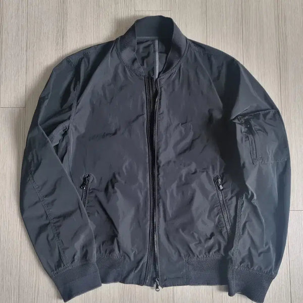 [BUNJANG] Solid Homme Black Bomber Jacket Size 48 / 솔리드옴므 블랙 봄버 자켓 48