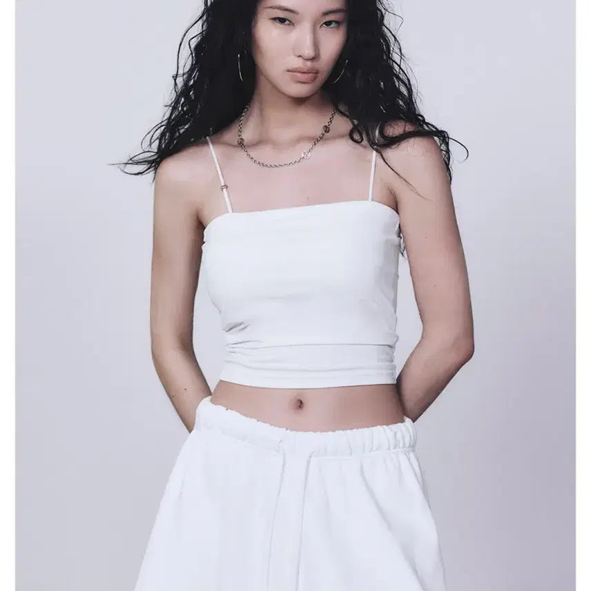 [BUNJANG] Trimming Bird Bra Cap Camisole White Size 1 / 트리밍버드 브라캡 캐미솔 새상품 1사이즈 나시 탱크탑 슬리브리스
