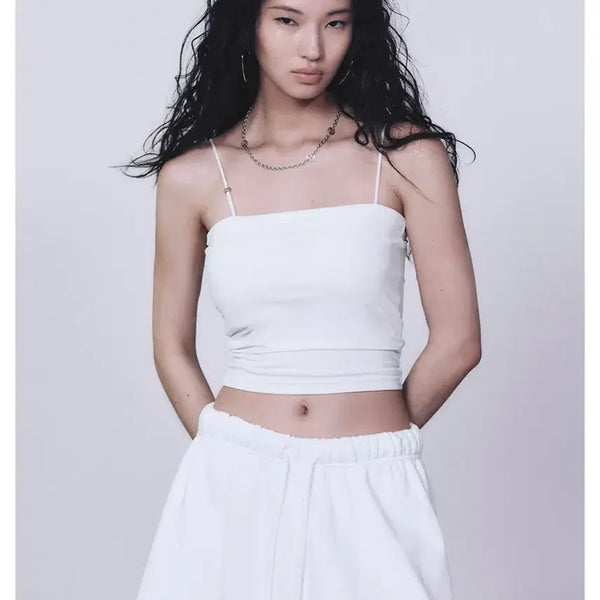 [BUNJANG] Trimming Bird Bra Cap Camisole White Size 1 / 트리밍버드 브라캡 캐미솔 새상품 1사이즈 나시 탱크탑 슬리브리스