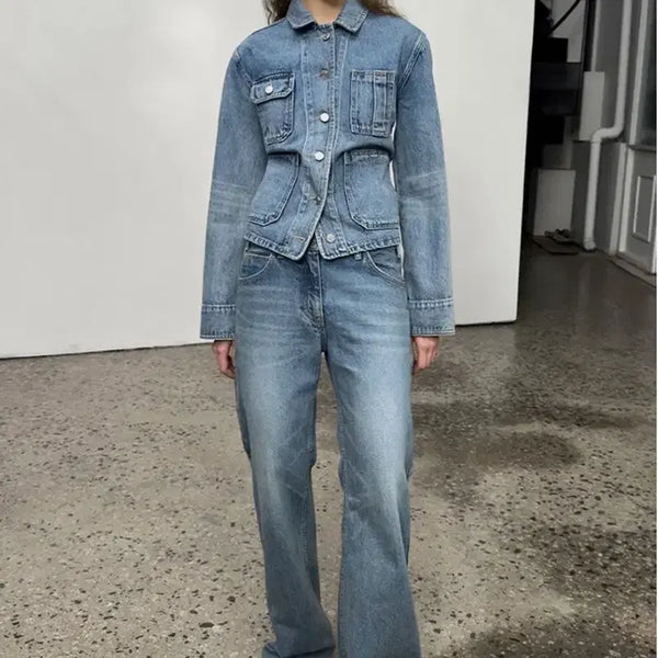 [BUNJANG] Open YY Denim Trucker Jacket / Open yy 오픈와이와이 데님 트러커 TRUCKER 청바지 팬츠