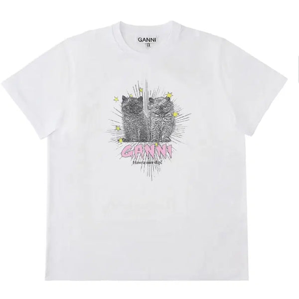 [BUNJANG] GANNI Kitten Relaxed Tee - XS / 가니 키튼 릴렉스드 티-xs