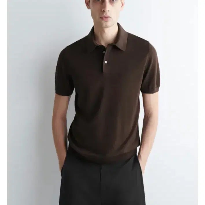 [BUNJANG] COS Slim Knit Silk Polo Shirt / COS 슬림 니트 실크 폴로 셔츠