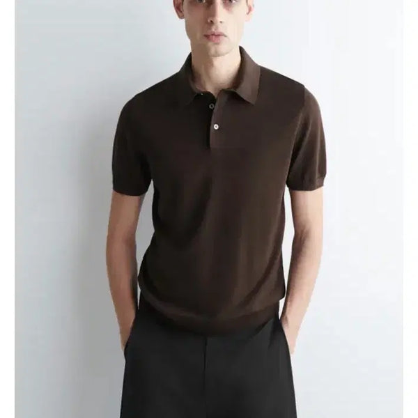 [BUNJANG] COS Slim Knit Silk Polo Shirt / COS 슬림 니트 실크 폴로 셔츠