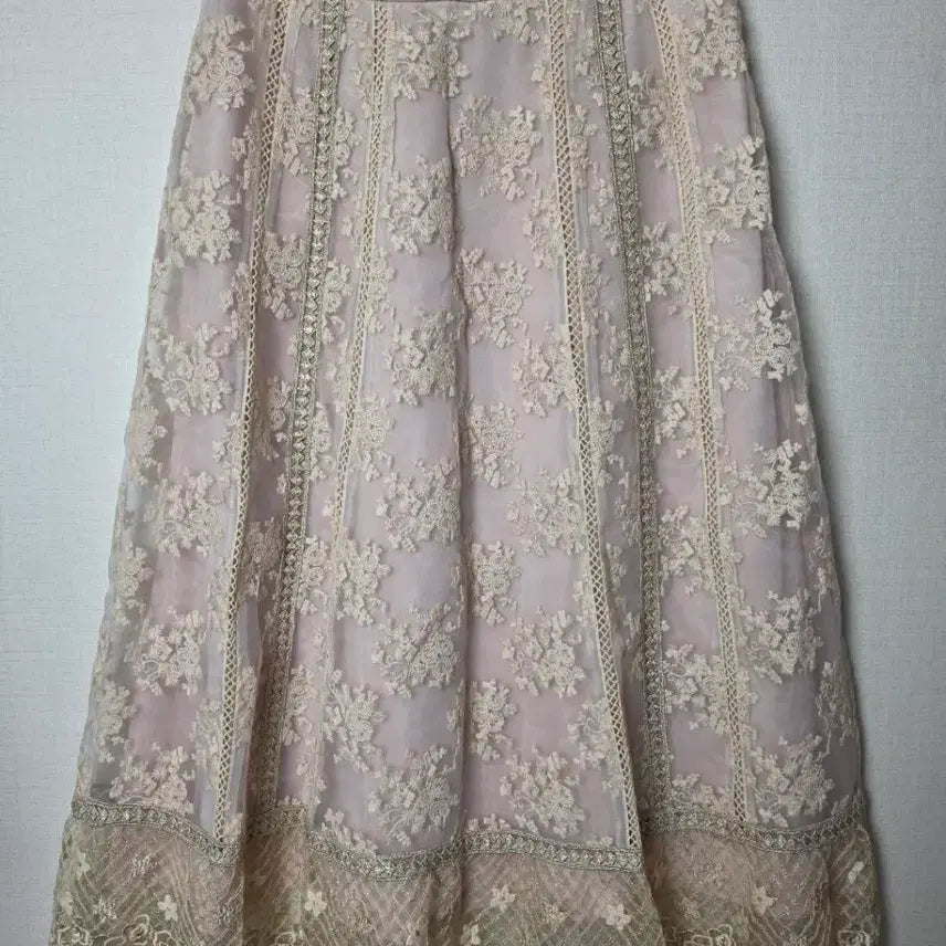[BUNJANG] It MICHAA Lace Long Skirt Beige / (73-94) 잇미샤  레이스 롱 스커트 베이지