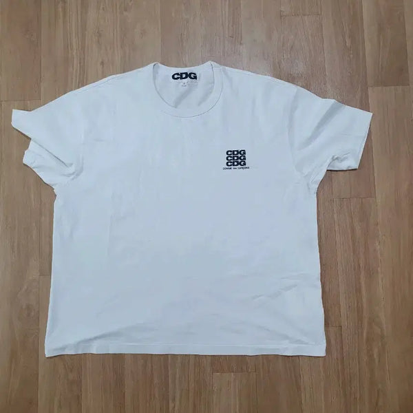 [BUNJANG] Comme des Garçons CDG Logo Short Sleeve T-Shirt White (L) / (L)CDG 꼼데가르송 반팔 티셔츠 화이트