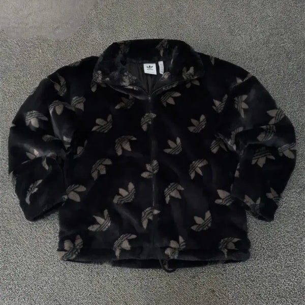 [BUNJANG] Adidas Monogram Fur Jacket (S) / (S) 아디다스 모노그램 퍼 자켓