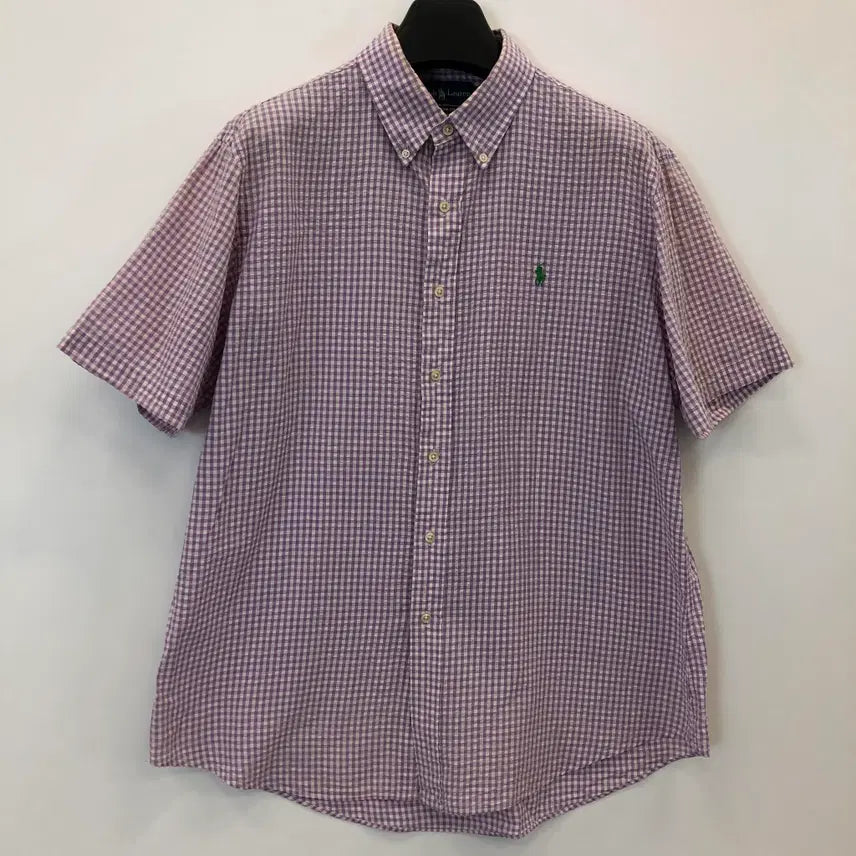 [BUNJANG] Polo Ralph Lauren Seersucker Short Sleeve Shirt XL / 폴로 랄프로렌 시어서커 반팔셔츠 XL