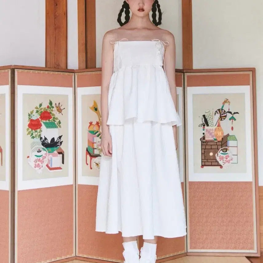 [BUNJANG] GANISONG Camellia Two-Piece Dress / 가니송 camellia 투피스 드레스