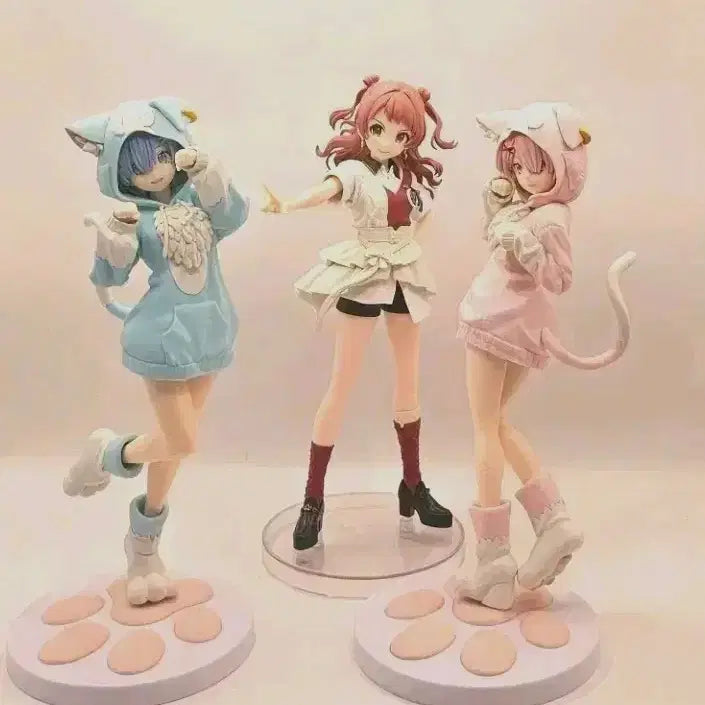 [BUNJANG] Re:Zero Ram & Rem Animal Kigurumi Ver. + Touken Ranbu Himezaki Rinami Figure 3-Set / [미개봉/개봉]리제로 렘&람 + 학마스 히메자키리나미 피규어 3종세트