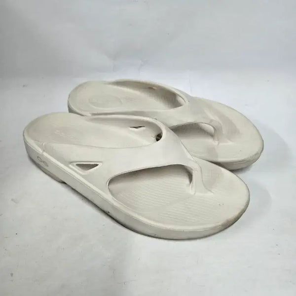 [BUNJANG] OOFOS Flip-Flop Sandals White (Size 240) / 우포스 플립플랍 샌들 화이트 240