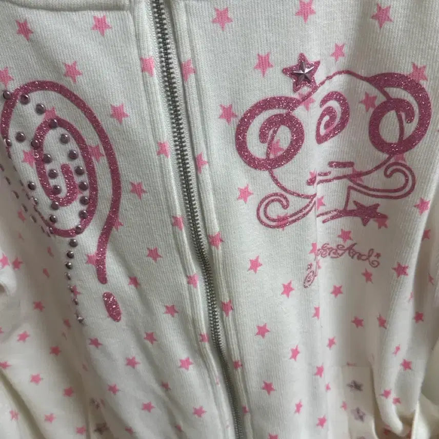 [BUNJANG] BETWEEN AND DEVIL Zip-Up Hoodie (White, L) / 비트윈앤드 데빌 집업 L
