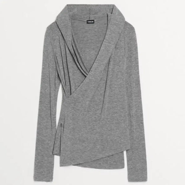 [BUNJANG] The Ilma Momo Hoodie Wrap T Gray / [더일마/새상품] Momo Hoodie Wrap T, gray *옷장정리