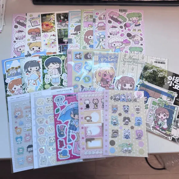 [BUNJANG] Bundle Set Stickers / 스티커 일괄 (단팥 토가 무디클럽 무쿠무쿠 석새날 아르센)
