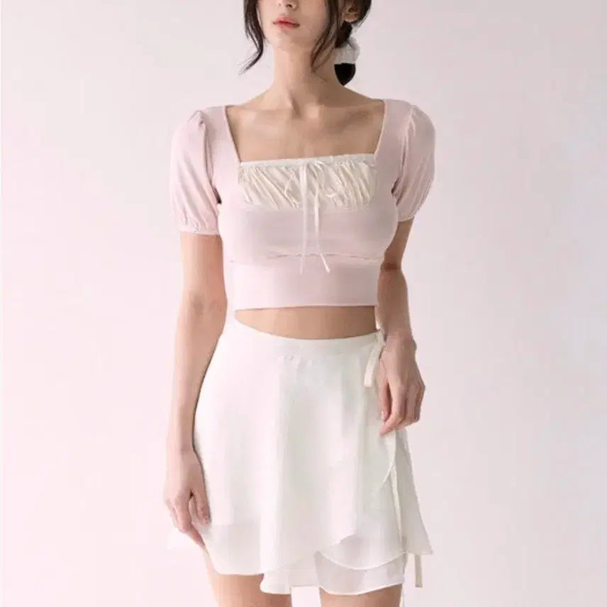 [BUNJANG] Not Your Rose Blair Wrap Skirt Ivory / 낫유어로즈 블래어 랩 스커트 아이보리
