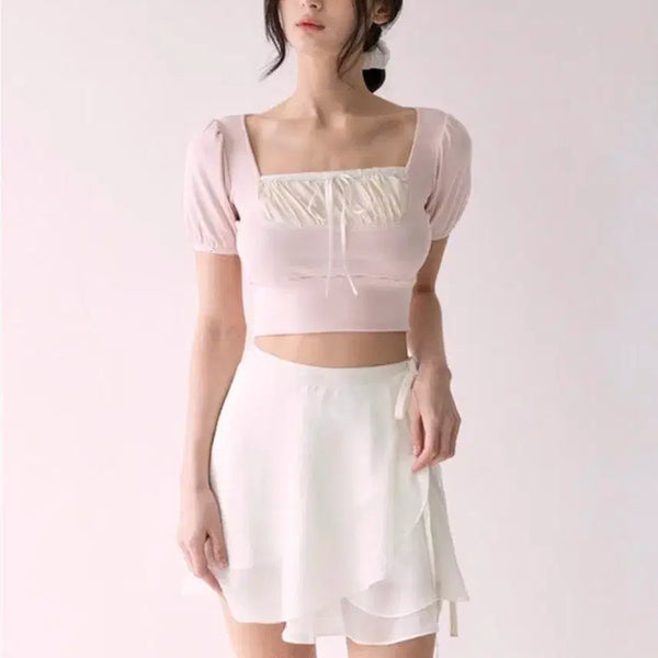 [BUNJANG] Not Your Rose Blair Wrap Skirt Ivory / 낫유어로즈 블래어 랩 스커트 아이보리