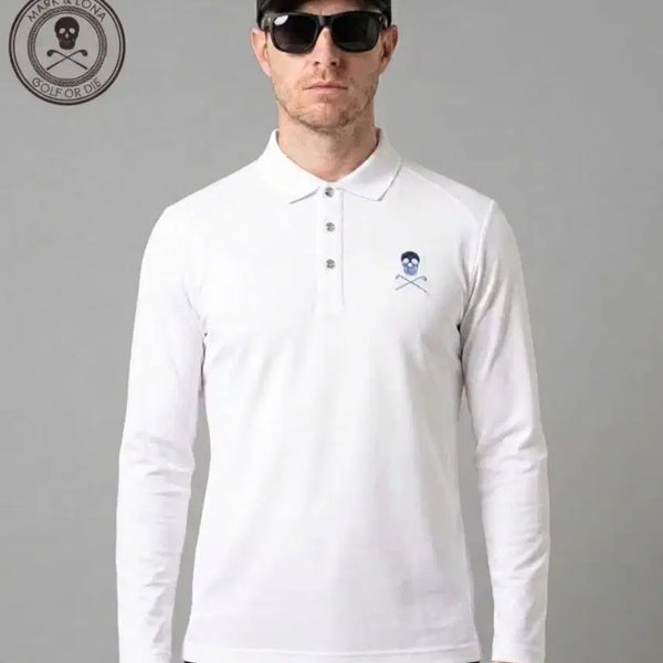 [BUNJANG] Mark & Lona Men's Golf Polo Shirt - White / [MARK&LONA by Japan] 정품 마크앤로나 남성 PK 폴로 골
