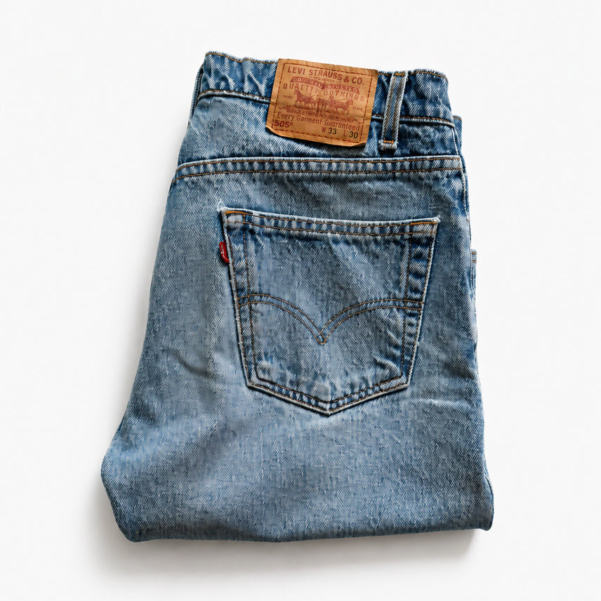 [BUNJANG] Levi's 505 Washed Denim Jeans 32" / 90's 리바이스 505 워싱 데님 32"