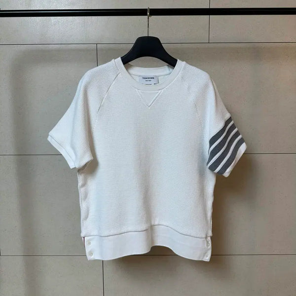 [BUNJANG] Thom Browne 4-Bar Waffle Short Sleeve T-Shirt / 톰브라운 4선 와플 반팔