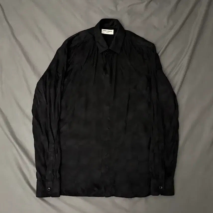 [BUNJANG] Saint Laurent 22SS Checkerboard Silk Shirt / 생로랑 22ss 체커보드 실크 셔츠