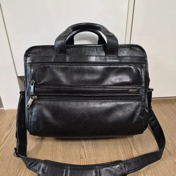 [BUNJANG] Tumi Compact Screen Laptop Leather Briefcase / 투미 컴팩트 스크린 랩탑 레더 브리프 케이스